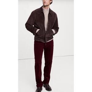 Banana Republic Straight Fit Corduroy Burgundy Mens Traveler Pants 36x34 $130